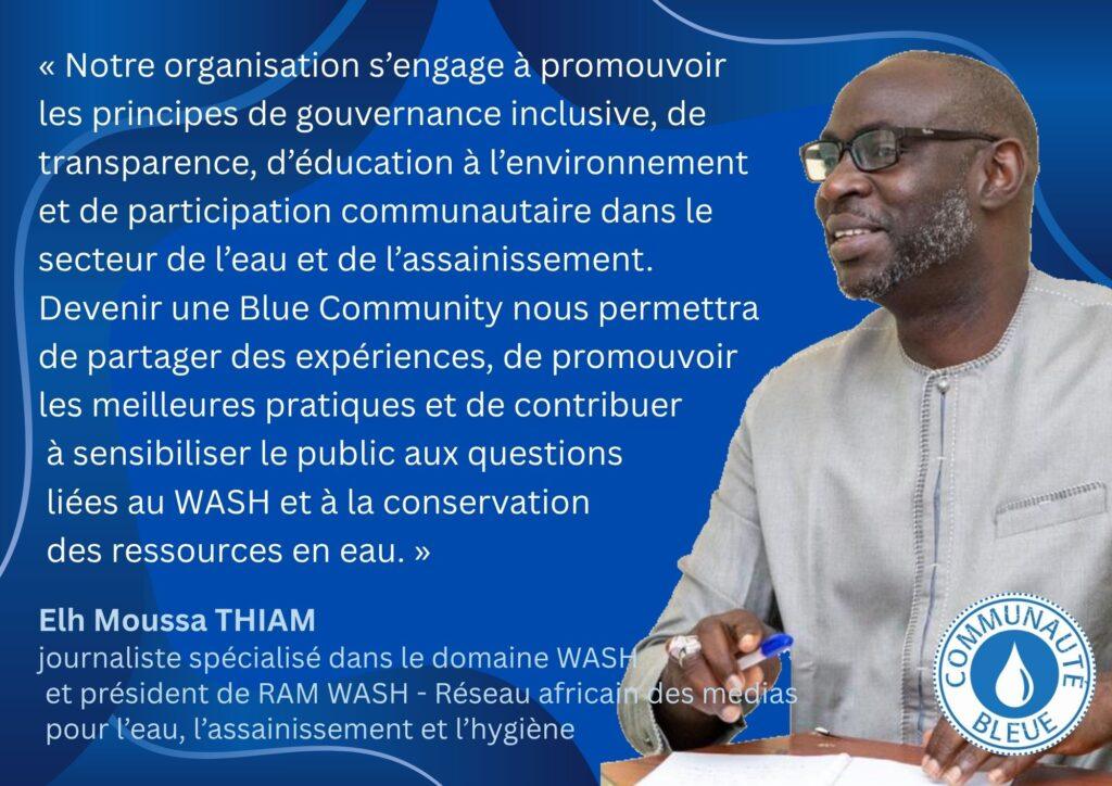 RAM WASH RAM WASH, The African Media Network for Water Sanitation and Hygiene WASH (Réseau Africain des Médias RAM WASH) is a Journalist Association based in Dakar Sen